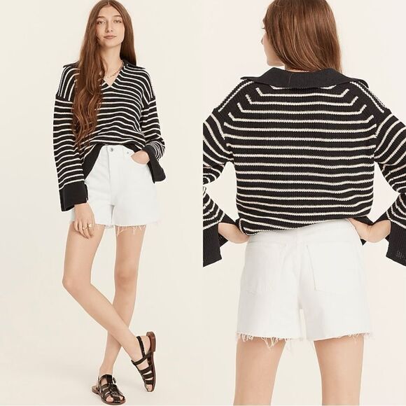 NWT J. Crew High-rise denim short in white - Picture 3 of 12